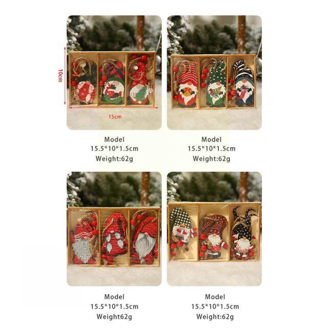 navidad 2021 christmas tree decorations gnome craft wooden o