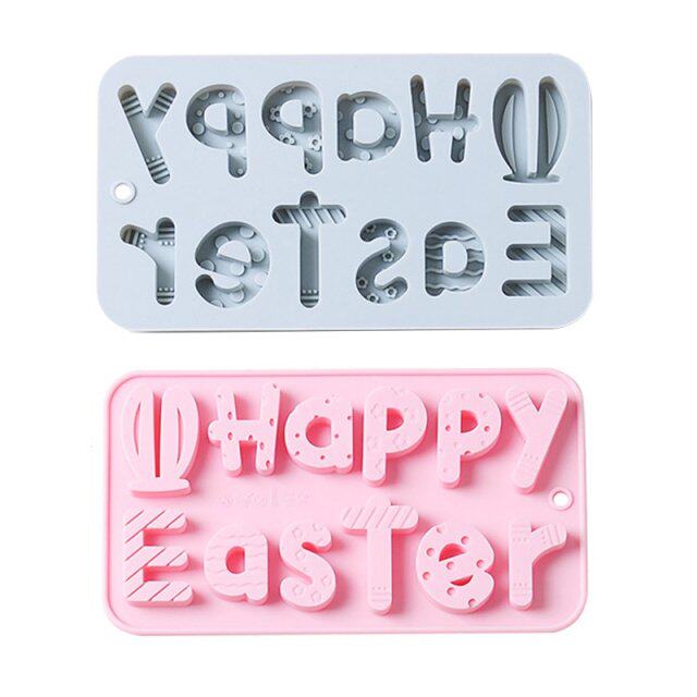 happy easter letters molds chocolate cake decorating gadgets