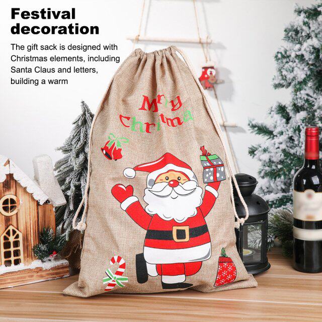 pack of 2 christmas gift bags storage large size candy pouch