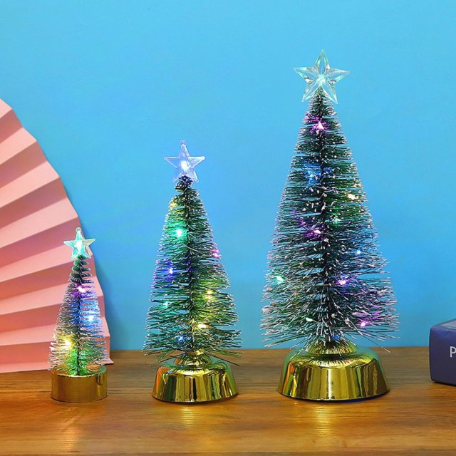 christmas cedar pine tree decorations colorful luminous  hom