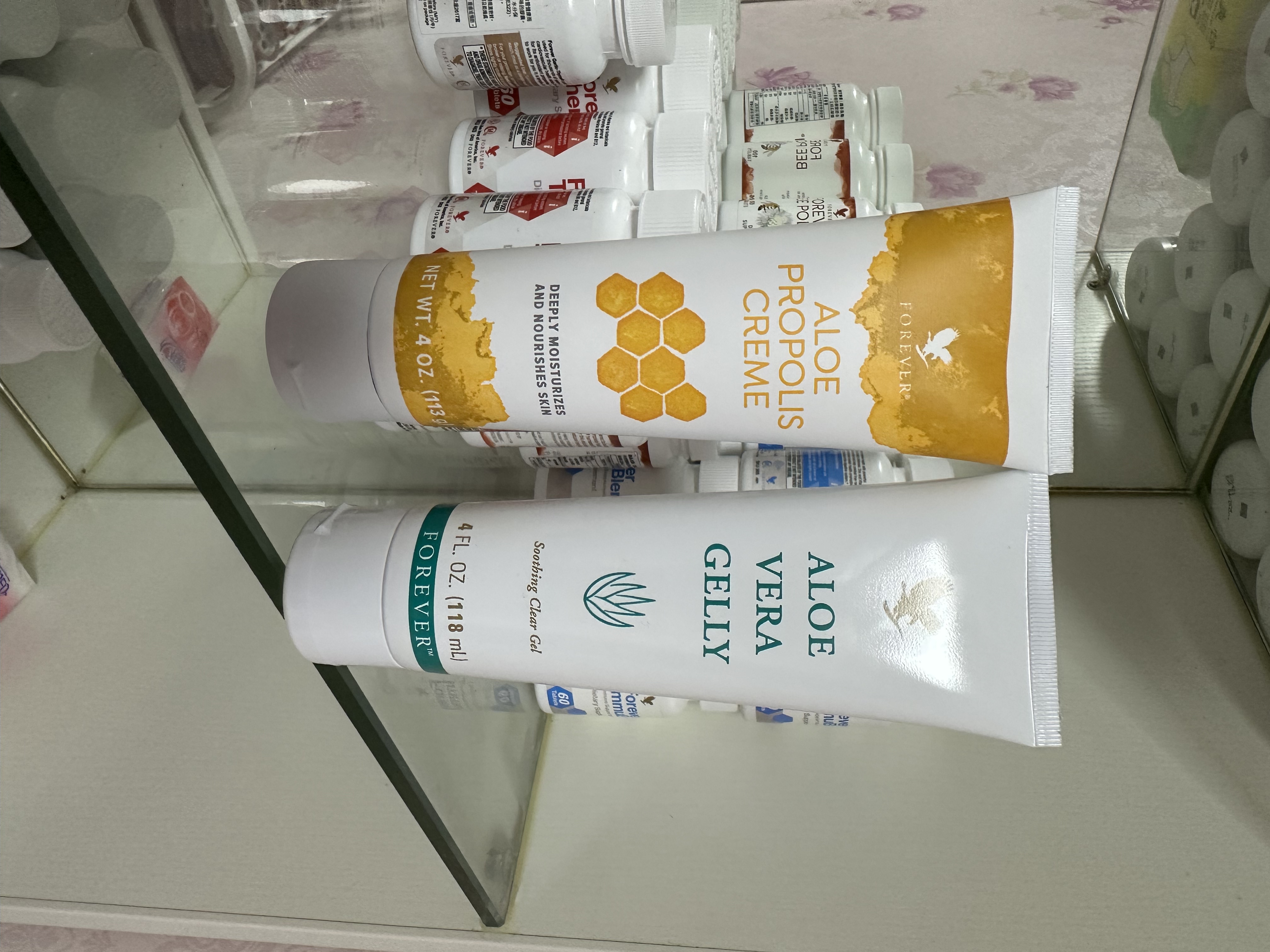 正品美国原装进口forever永恒芦荟胶啫喱+蜂胶膏护肤品套装 包邮