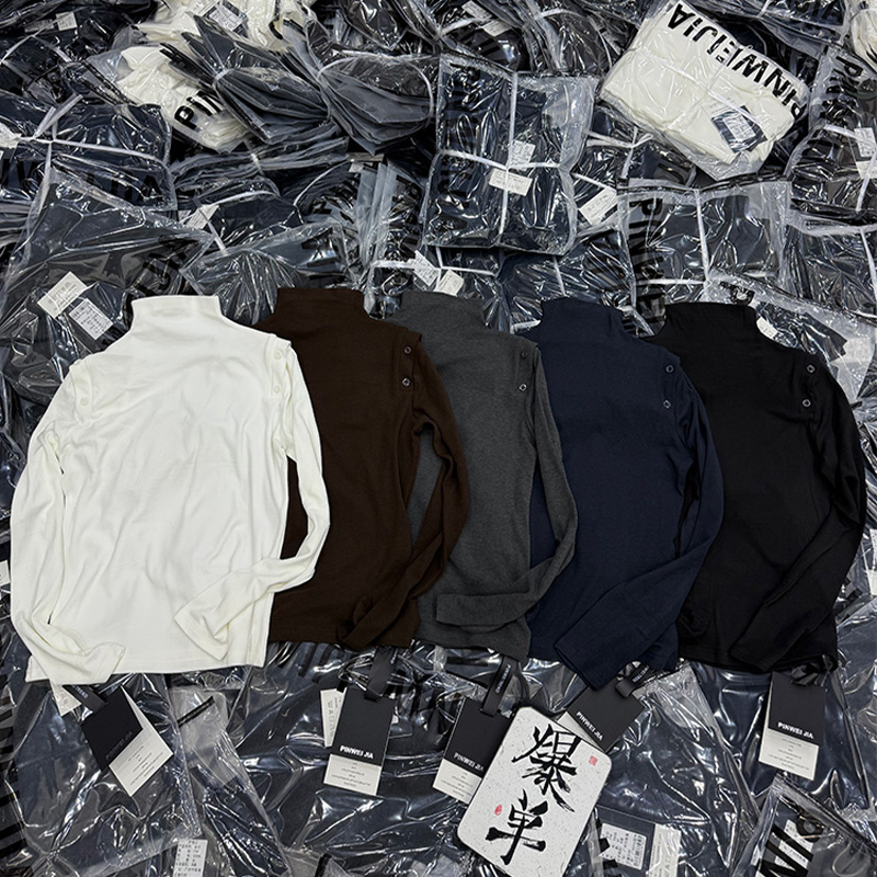 秋季简约打底衫时尚百搭高领长袖