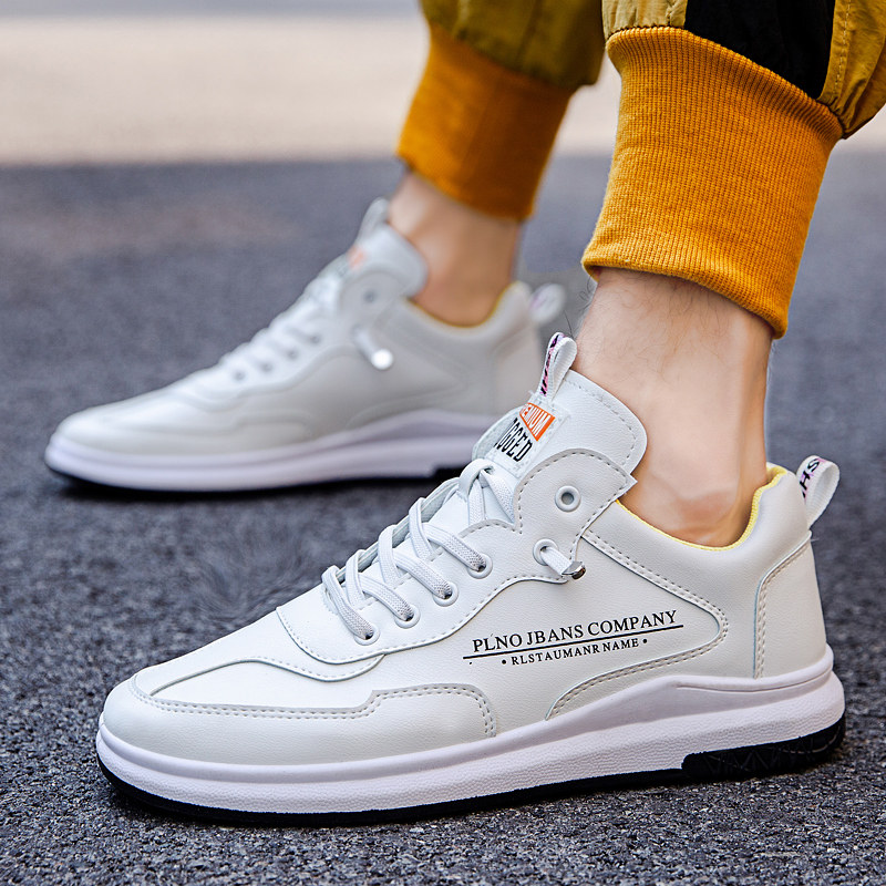 秋冬新款男鞋白色运动休闲鞋子男韩版潮流百搭小白男学生板鞋防水
