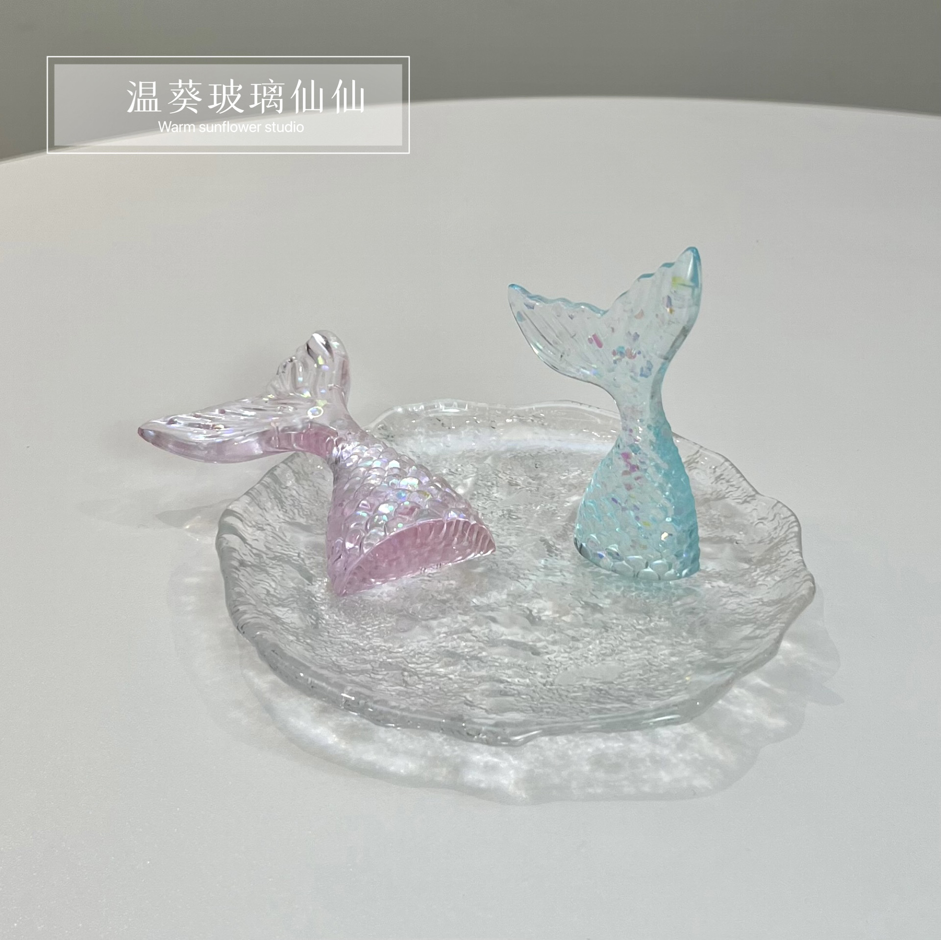 新品！Bling美人鱼尾巴鱼缸造景摆件斗鱼缸装饰水底微观迷你摆件
