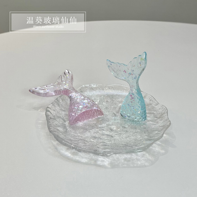 新品！Bling美人鱼尾巴鱼缸造景摆件斗鱼缸装饰水底微观迷你摆件