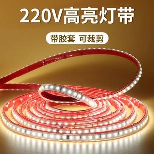 220v灯带自粘免驱动户外防水可裁剪货架柜台客厅吊顶装饰线条灯