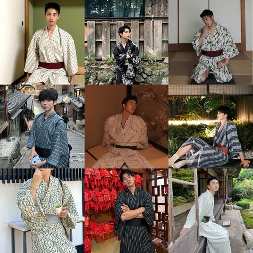 日系和服男传统武士料理店正统