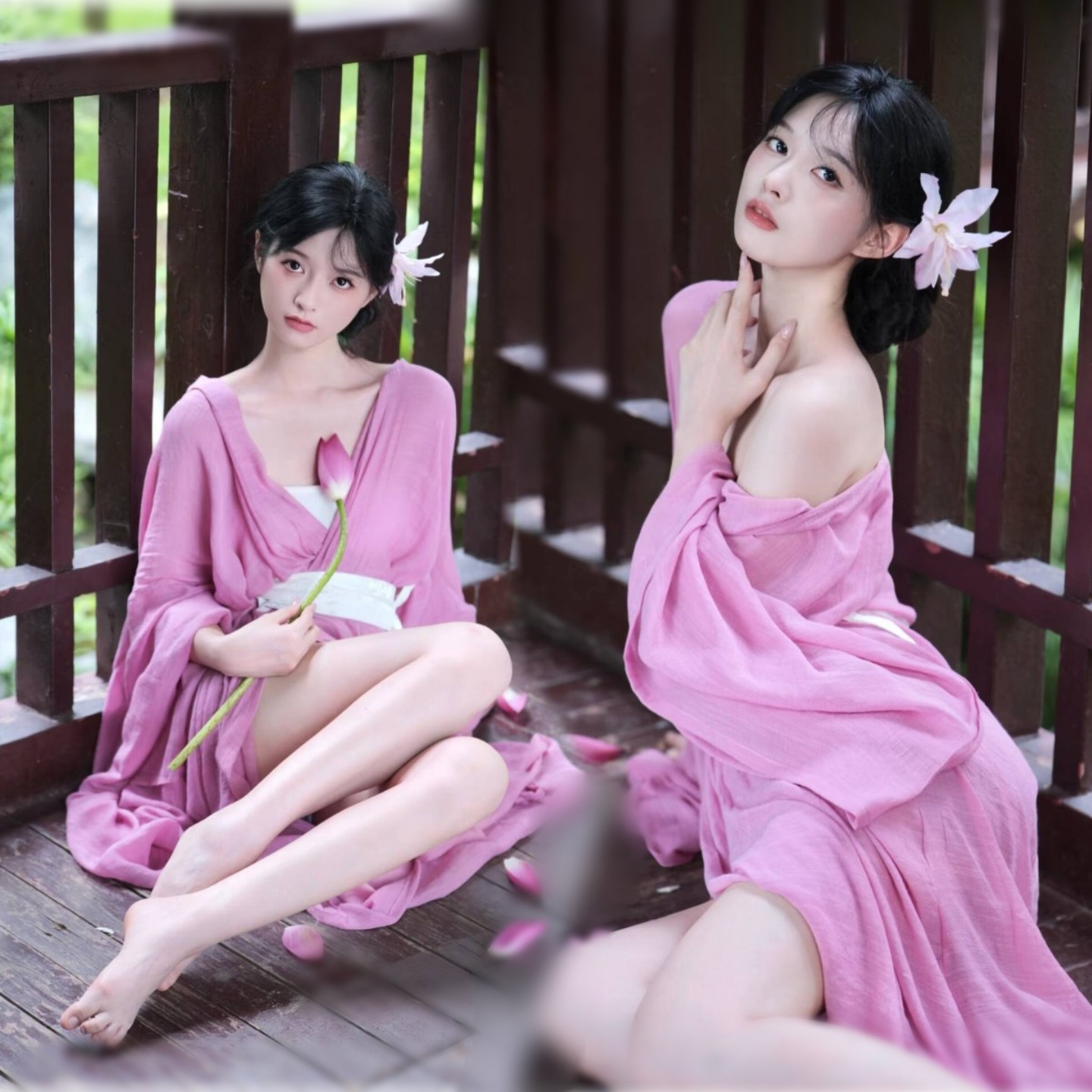 影楼新款复古中式艺术照写真裙
