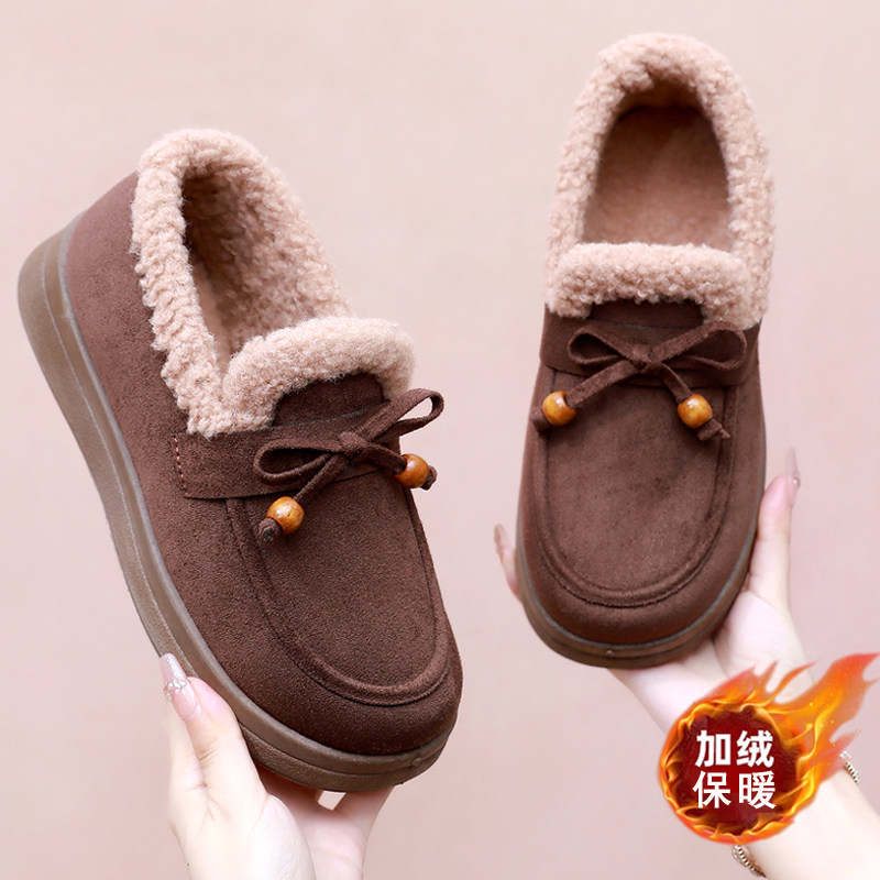 老北京布鞋女冬季加厚保暖一脚蹬女士棉鞋加绒豆豆鞋防滑妈妈棉鞋,女鞋,棉鞋,淘宝优惠券,粉丝福利购,淘宝优惠卷