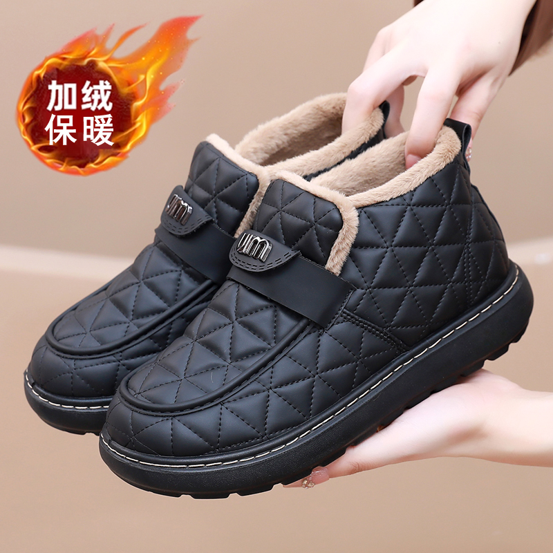 厚底防寒雪地靴女妈妈鞋