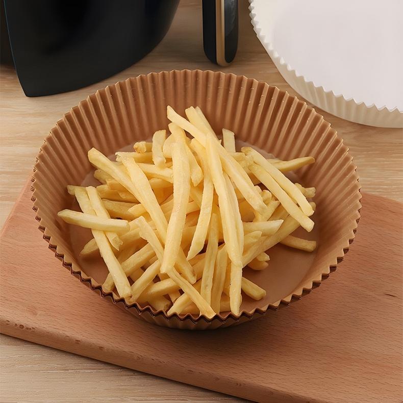 空气炸锅专用纸盘方形家用硅吸油纸垫厨房食物烧烤箱烘焙工具