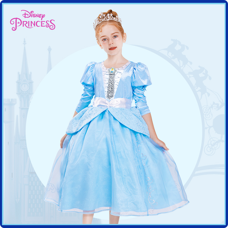 女童泡泡袖洋气小女孩生日礼服裙