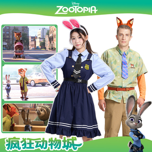 疯狂动物城2成人款朱迪衬衫连衣裙春秋款狐狸尼克羊市长装扮cos服
