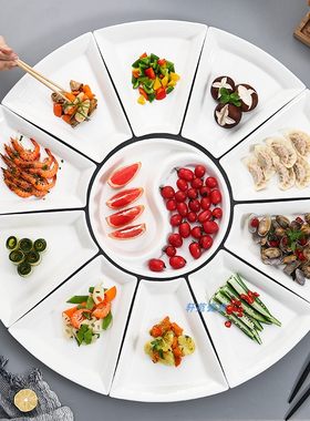 创意网红餐具团圆聚会陶瓷拼盘