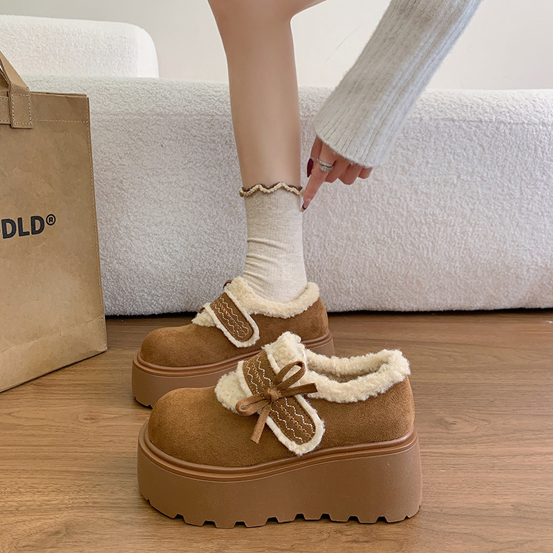 厚底增高雪地棉鞋女款2025新款冬季爆款加绒加厚保暖毛毛勃肯鞋子,女鞋,勃肯鞋/软木鞋,淘宝优惠券,粉丝福利购,淘宝优惠卷