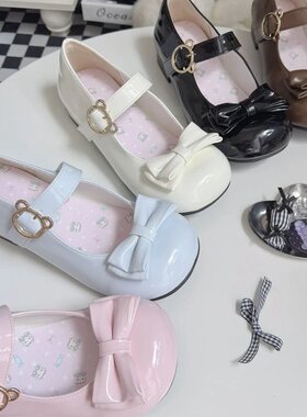 日系甜美蝴蝶结小皮鞋女2026年春季新款学院风时尚百搭玛丽珍单鞋