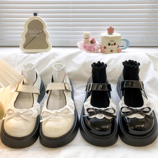 新款 日系玛丽珍小皮鞋 女2025春秋款 复古英伦风厚底圆头甜酷小皮鞋