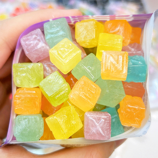 同耀水果糖多种口味硬糖果网红彩色方块糖喜糖接待休闲小零食