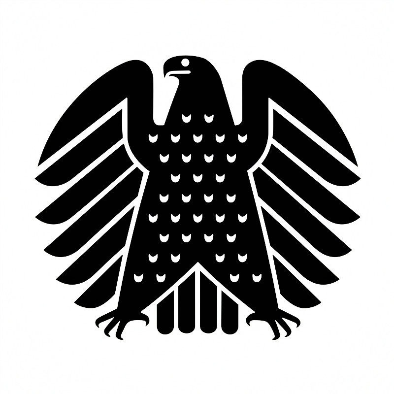 防水反光汽车贴纸拉花箱包车身车尾c34德国联邦议会鹰徽标志