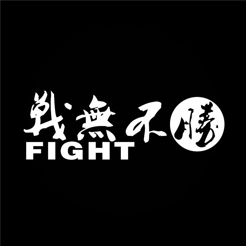 防雨水反光汽车贴纸车身机盖车尾个性书法字zg043战无不胜