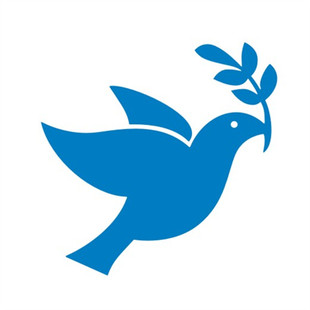 防水反光汽车贴纸行李箱电动摩托反战鸽A203联合国世界和平日标志