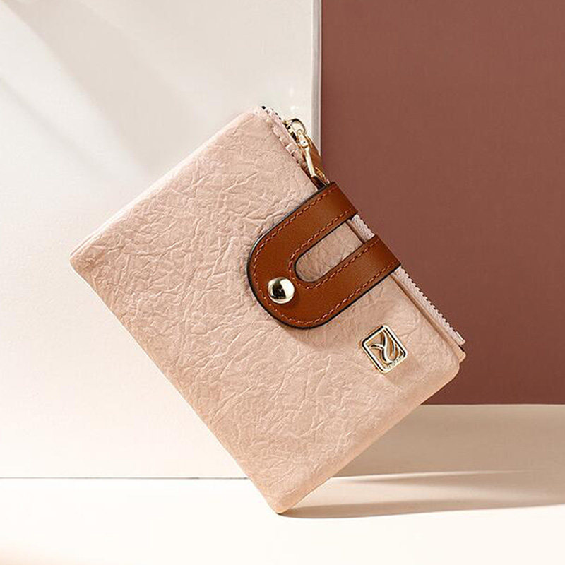 女士卡包钱包一体包女新款多卡位钱夹小折叠短款拉链简约零短款式