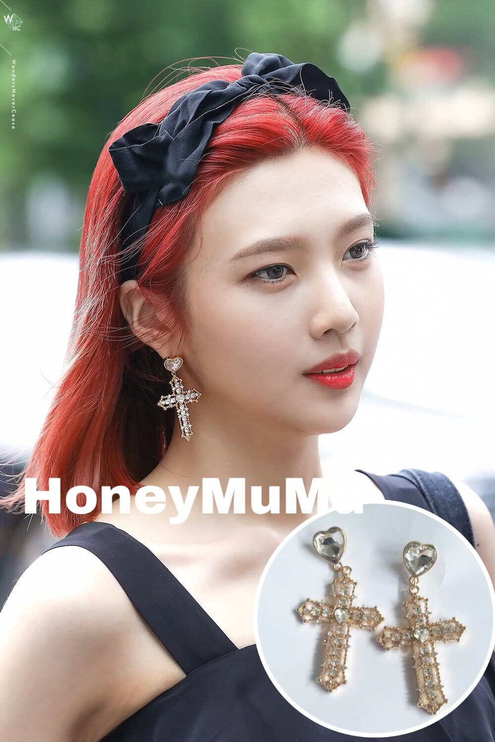 MuMu* 韩国Red Velvet同款 Joy朴秀荣同款巴洛克十字架 耳环/耳夹