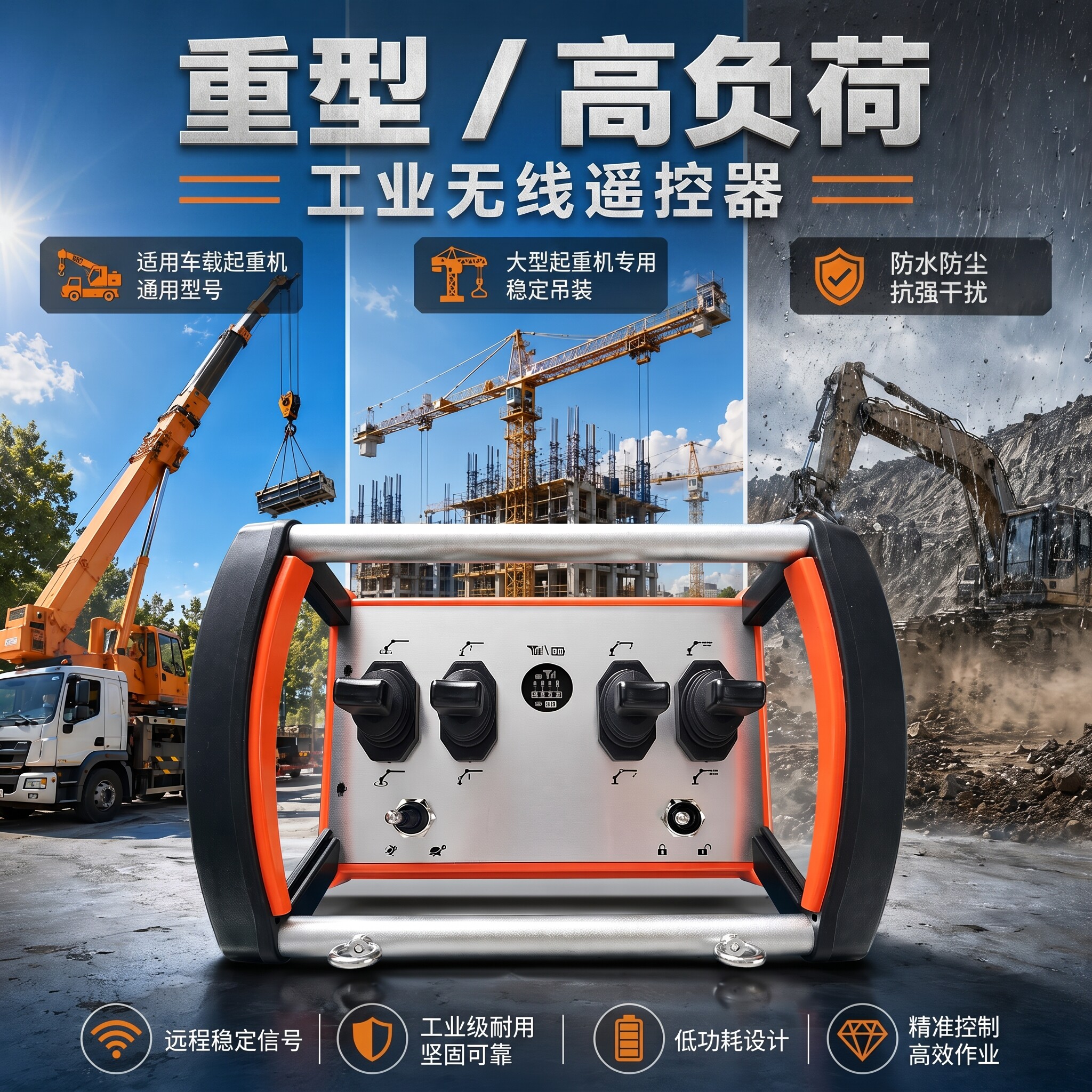 随车吊汽车吊钻挖掘机高空作业车无线遥控器液压电控系统遥控器图片
