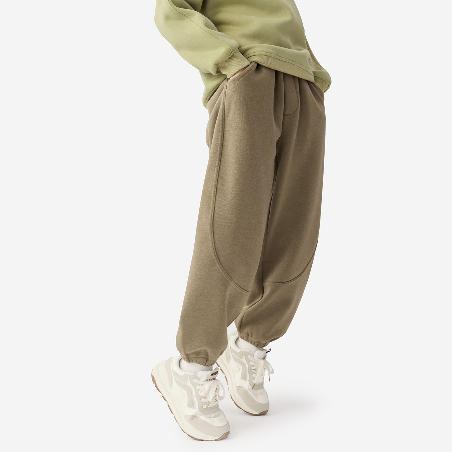 纯一良品男童休闲裤2025秋冬保暖加绒裤百搭宽松束脚卫裤