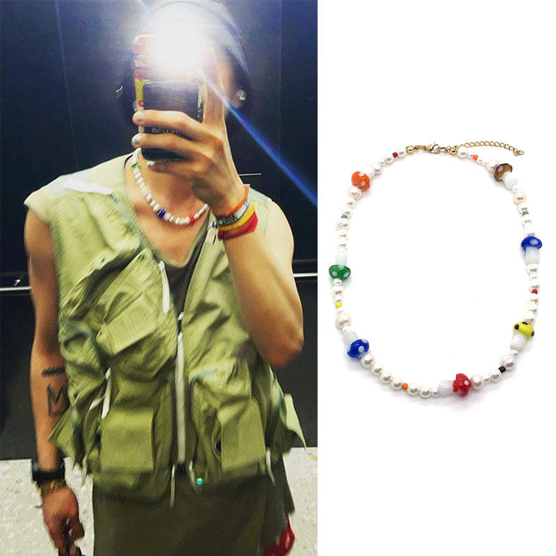 同款珍珠项链嘻哈choker锁骨链