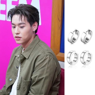 PP比尔金马群耀同款钢色耳扣环夹