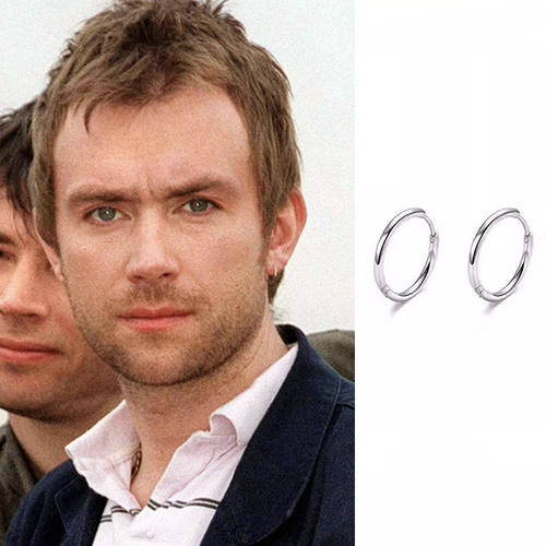 Damonalbarn同款圆圈耳环圈夹