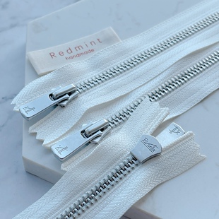 平牙5#YKK拉链白铜闭尾金属Excella皮具箱包鞋靴领袖袋口本白030
