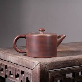 漫山壶 精品手工填彩绘雕刻坭兴陶茶壶  180cc 六堡茶具非紫砂壶