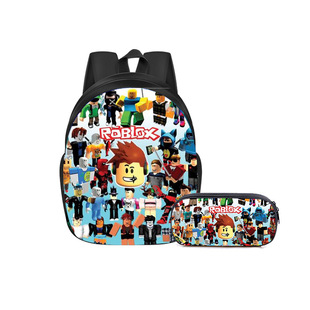 roblox书包中小学生两件套大容量收纳背包儿童减负双肩包 跨境新款