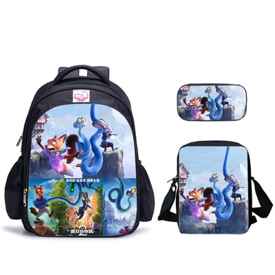 新品热销三件套-书包+挎包+笔袋-疯狂动物城2-Zootopia 2系列