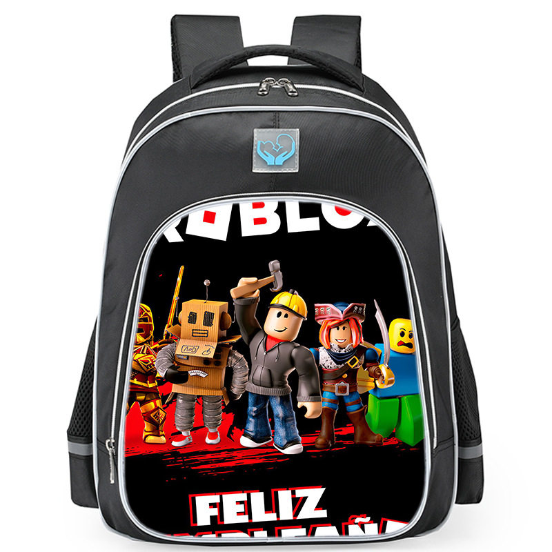 罗布乐思Roblox儿童书包 牛津纺耐磨男女同款减负护脊反光包