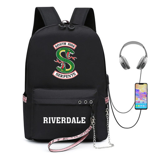 热播美剧河谷镇riverdale同款双肩包背包男女学生包backpack跨境