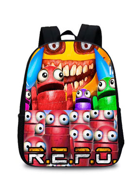 新品R.E.P.O repo回收行动恐怖游戏周边印花双肩背包学生35CM书包