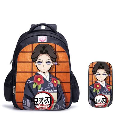 鬼灭之刃 Demon Slayer卡通印花小学生大容量两件套-书包+笔袋