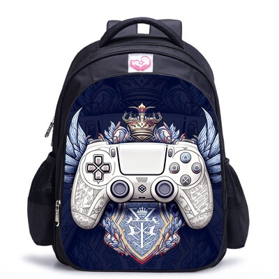 游戏手柄gamepad儿童双肩书包卡通印花书包大容量双肩包