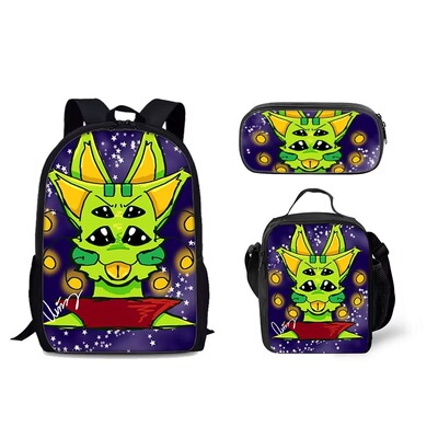 Regretevator Gnarpy 游戏周边印花双肩背包绿色猫40厘米前袋书包