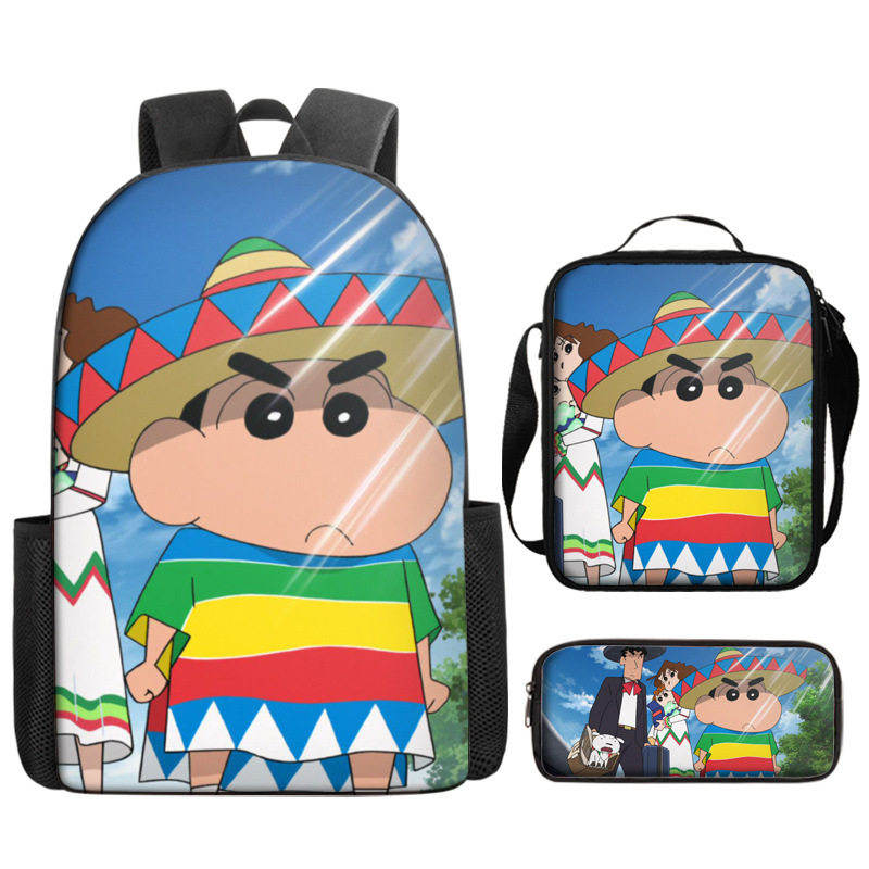 蜡笔小新双肩包学生书包幼儿园儿童背包透气防水减负护肩背包批发