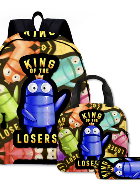 跨境新品恐怖游戏回收行动 R.E.P.O repo 双肩包书包笔袋三件套印