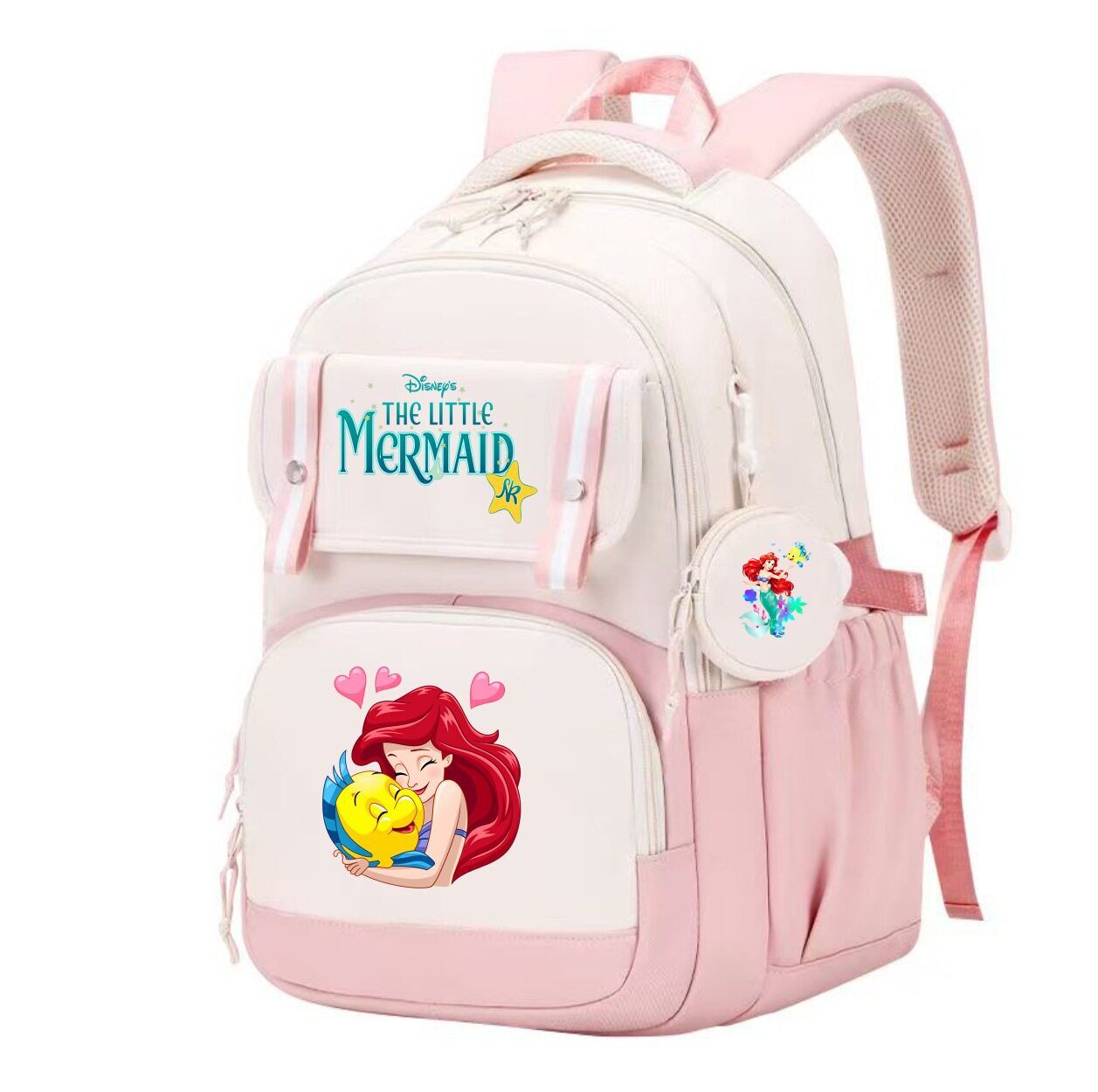 迪斯尼美人鱼周边小学生书包校园小清新双肩包女轻便大容量