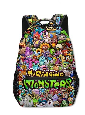 my singing monsters怪兽音乐会背包中小学生书包儿童卡通双肩包