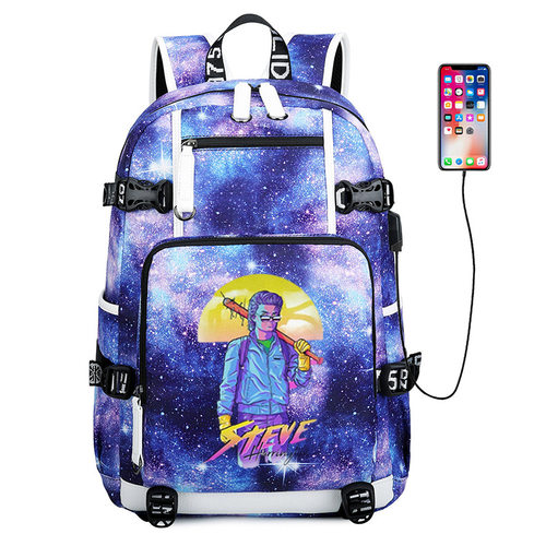 Steve，Stranger Eleven Elle高质量校园书包星空防水背包1126-5