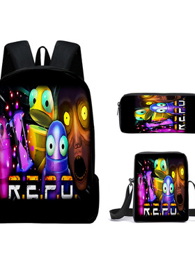 3D新品恐怖游戏回收行动 R.E.P.O repo 双肩包学生背包斜挎包笔袋
