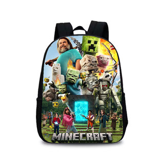 跨境A Minecraft Movie印花双肩背包我的世界大电影学生35CM书包