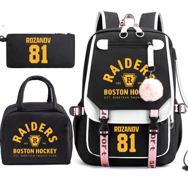 跨境热销Heated Rivalry笔袋午餐包背包三件套学生校园书包60113